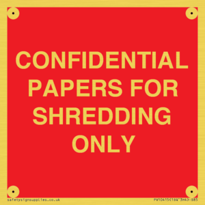 CONFIDENTIAL PAPERS FOR SHREDDING ONLY